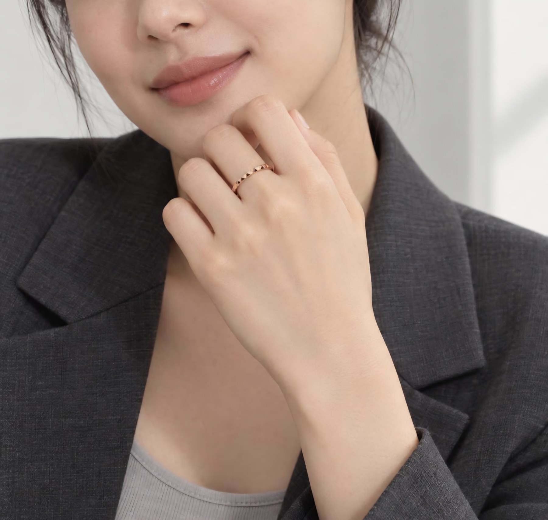 14K컷팅 디테일슬림 반지 상품 사진 3