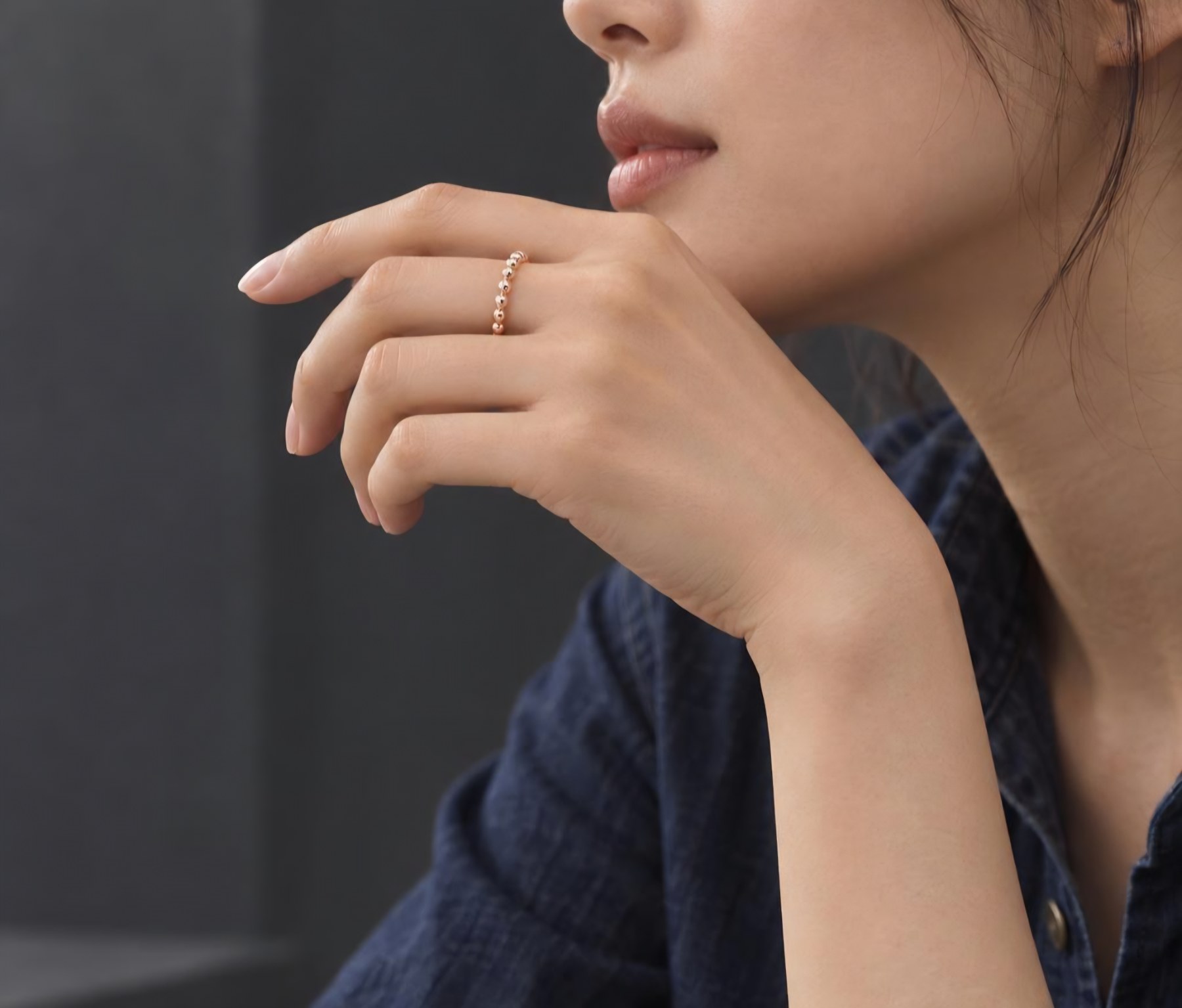 14K 심플비즈 라운드 반지 상품 사진 4