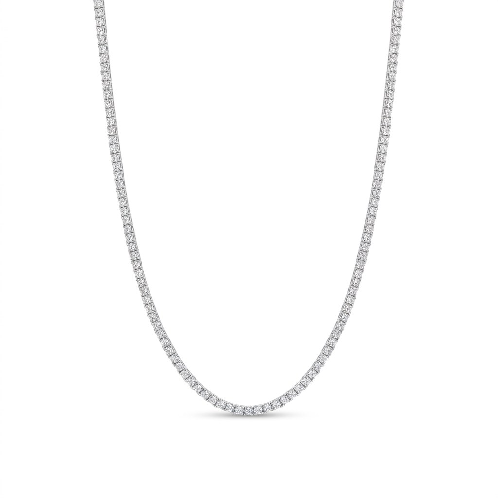 14K 1.8mm 랩다이아몬드 테니스 목걸이 상품 사진 1