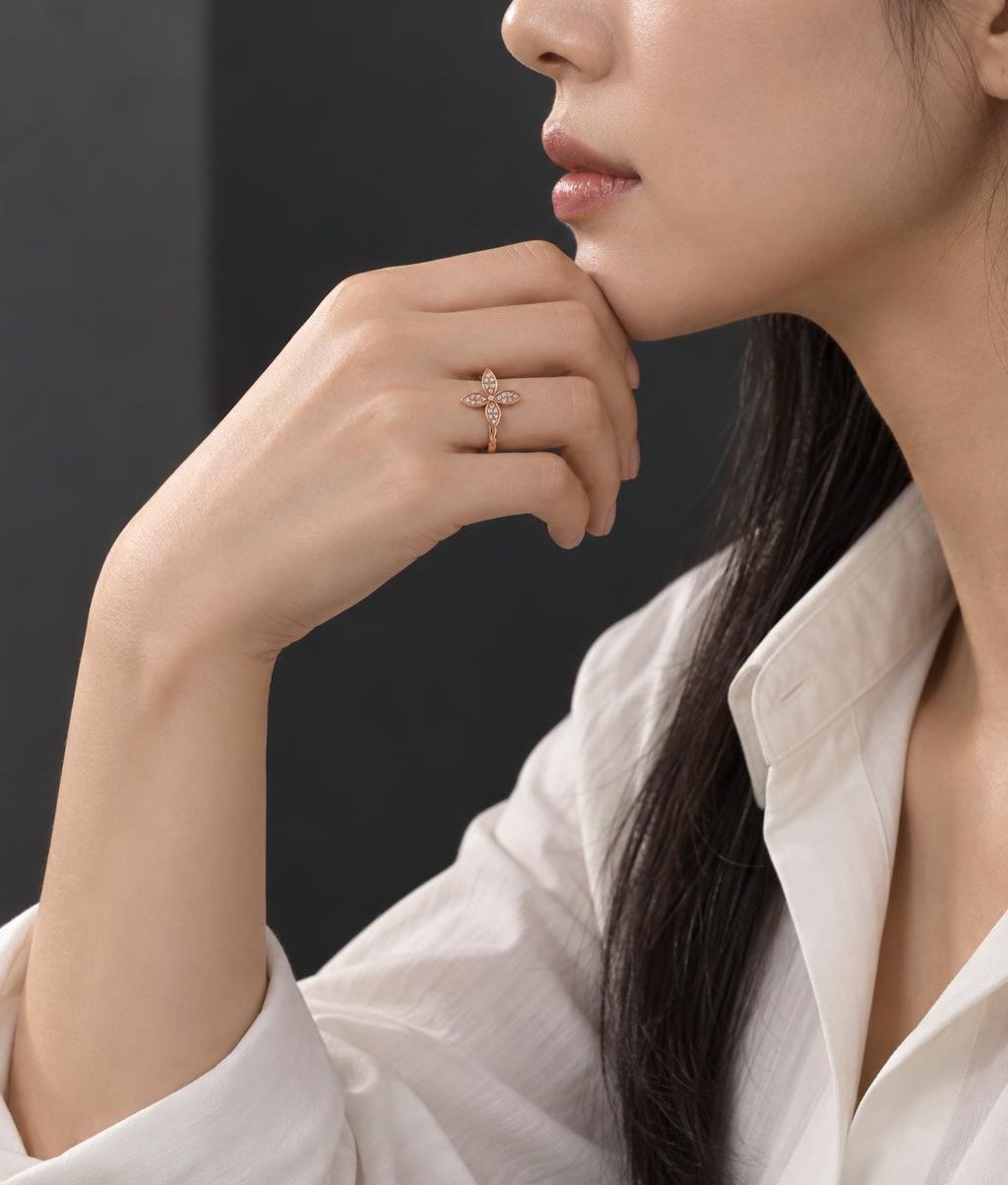 14K 꽃 포인트 반지 상품 사진 4
