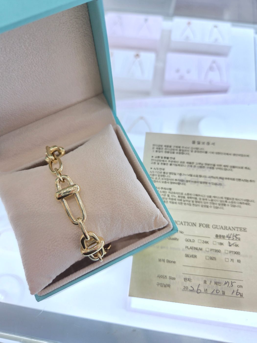링크 체인 14k 팔찌 구매 리뷰 사진