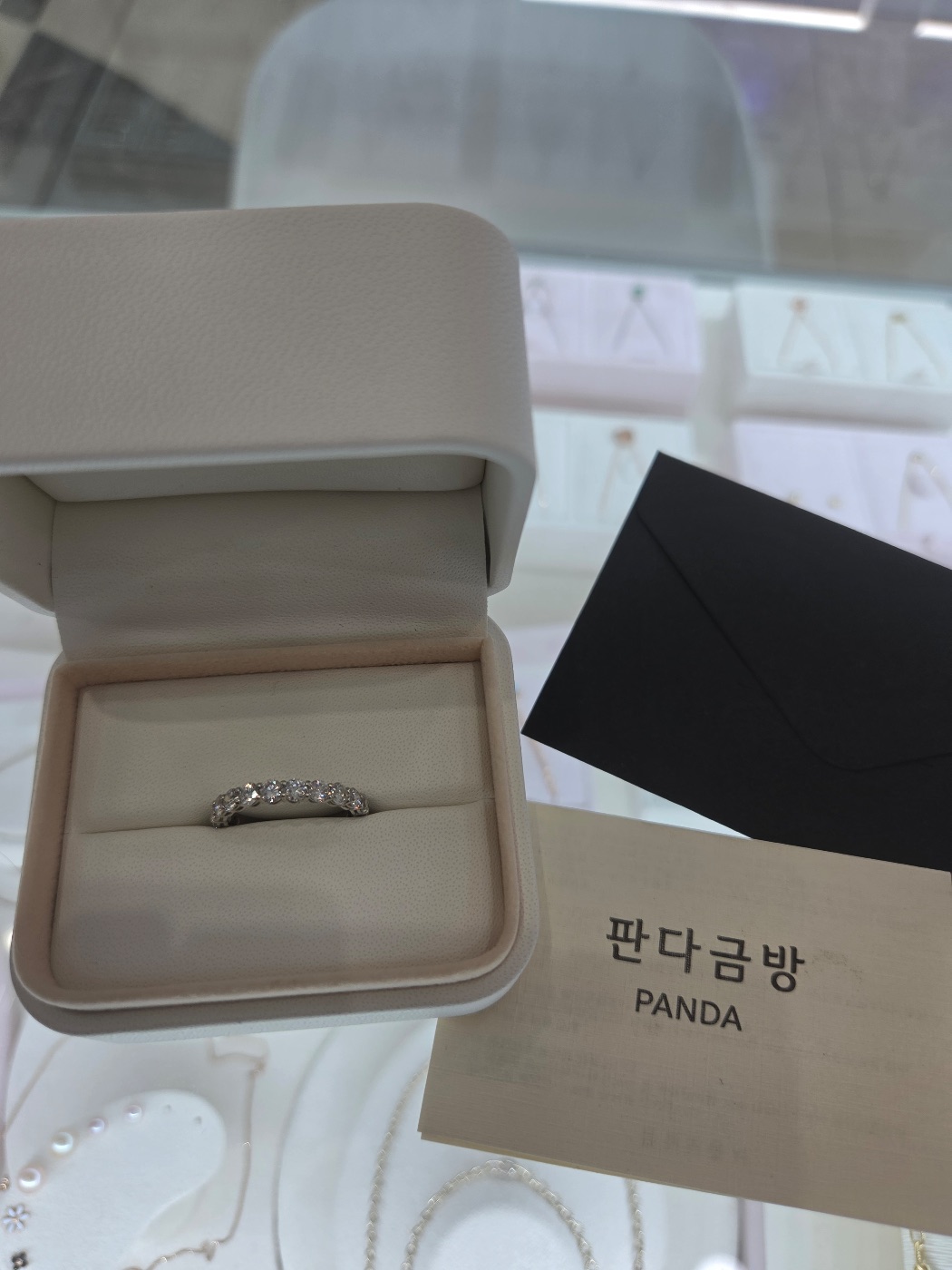 14K 1부 랩다이아몬드 테니스 반지 구매 리뷰 사진